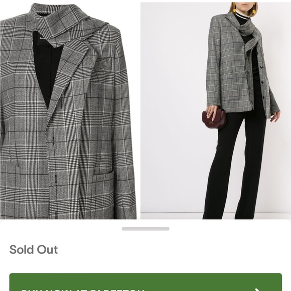 Proenza Schouler Plaid Deconstructed Blazer Like New - Picture 3 of 11